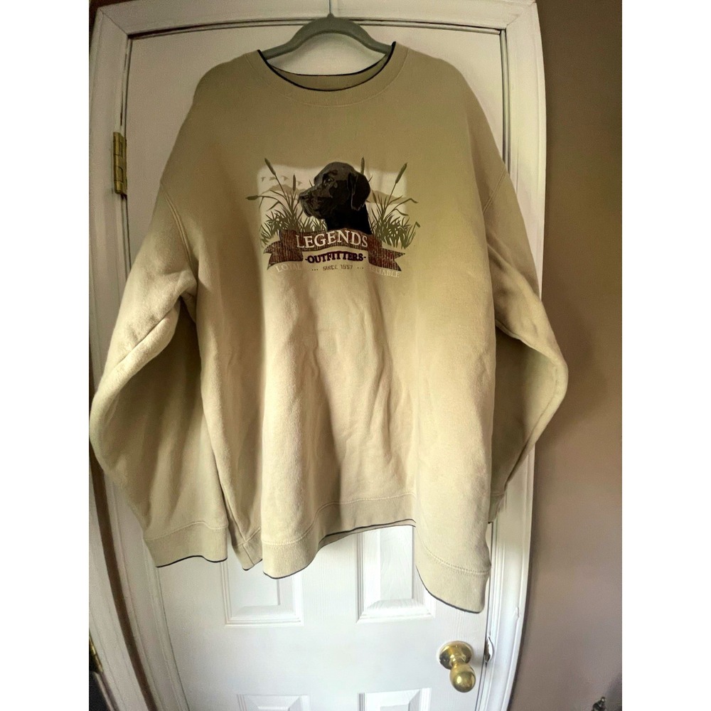 Croft & Barrow Men's XLT Beige Crewneck Pullover Sweatshirt Legends Outfitters